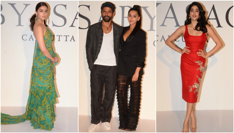Alia Bhatt, Janhvi Kapoor, Farhan Akhtar attend fashion designer Sabyasachis special fashion show