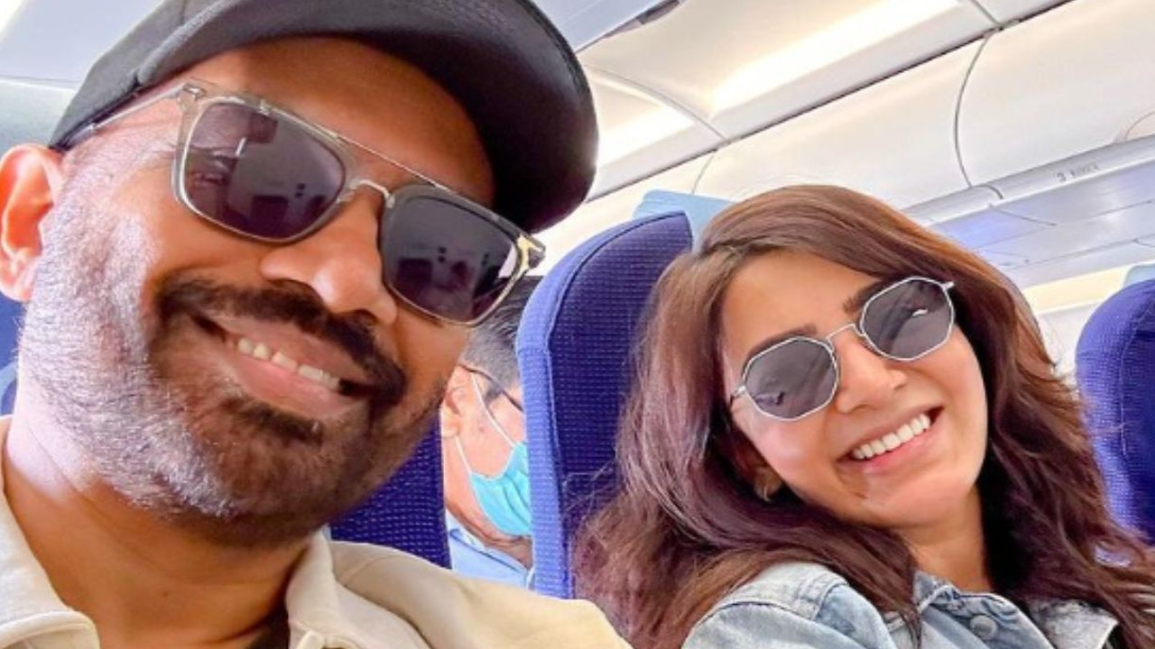 Samantha Shares Pictures With Raj Nidimoru Director Behind Her Maiden Production