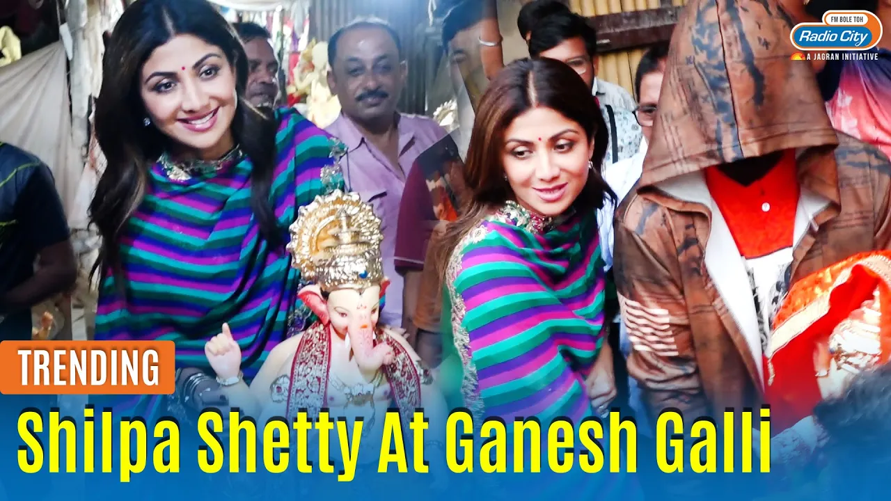 Ganesh Chaturthi 2024 Shilpa Shettys Grand Welcome to Ganpati Idol with Raj Kundra