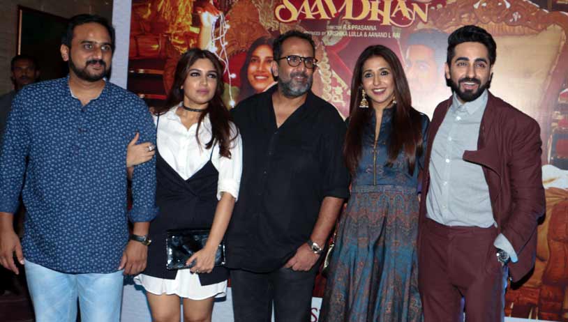Team Shubh Mangal Saavdhaan revel in films success with a bash