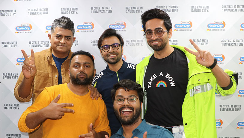 Ayushmann Khurrana, Jitendra Kumar, Gajraj Rao promote Shubh Mangal Zyada Saavdhan at Radio City