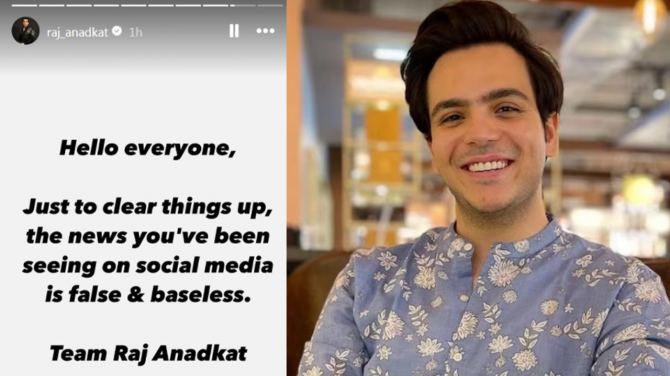 Instagram story of Raj, aka Tappu