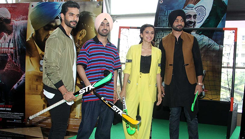 Hockey legend Sandeep Singh and brother Bikramjeet snapped at Soorma Trailer Launch