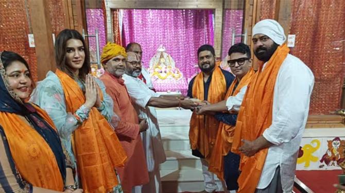 Prabhas and Kriti Sanon attending Ram Mandir Consecration