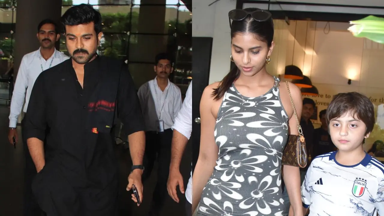 Spotted in mumbai Suhana Khan, AbRam Khan, Ram Charan and others