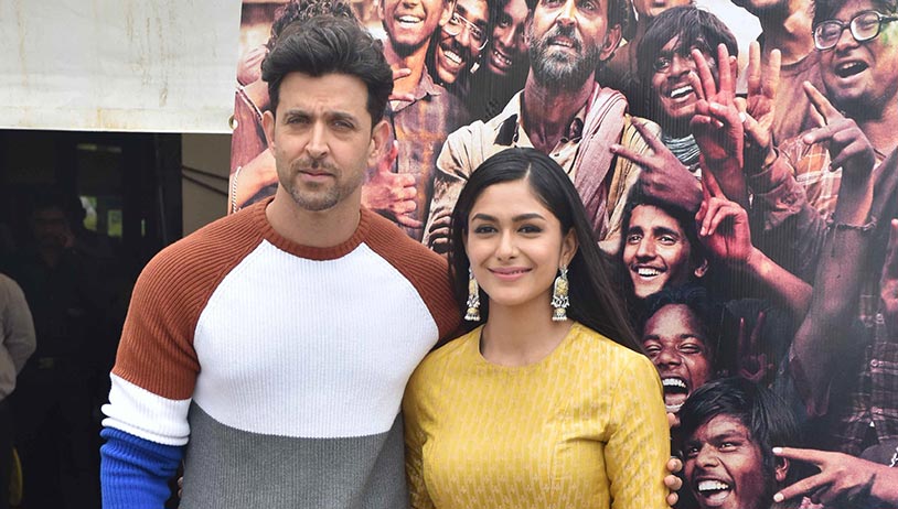 Super 30: Hrithik Roshan, Mrunal Thakur snapped during press interactions