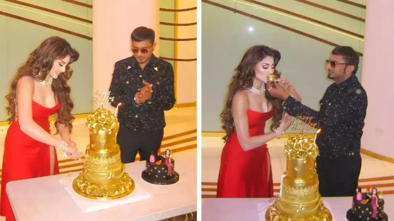 Yo Yo Honey Singh Gifts Urvashi Rautela A 3 Crore Worth Gold Cake, Leaving Netizens Shocked