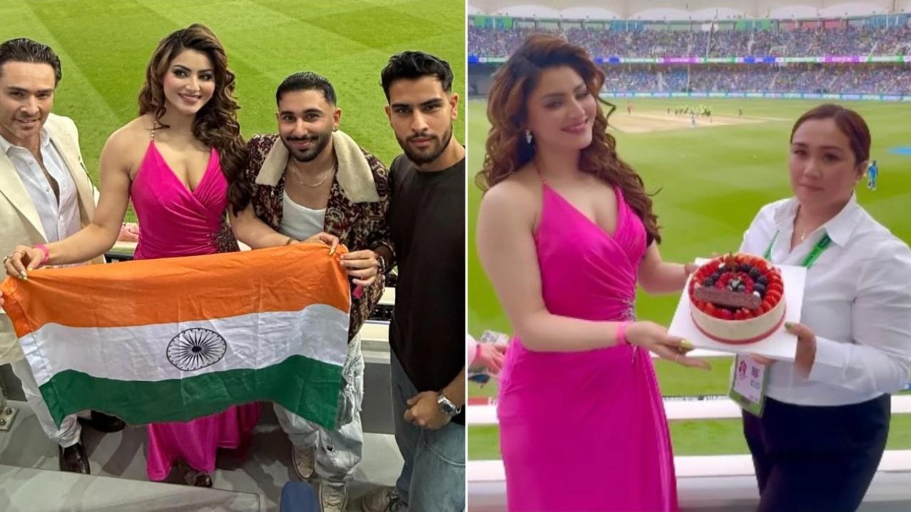 Urvashi Rautela Celebrates Birthday At Ind vs Pak Match, Poses With Ed Westwick