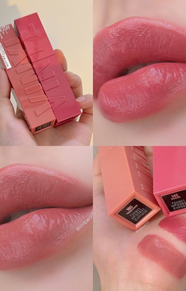Its exceptional color-lock formula sits comfortably on your lips for 16 hours without transferring, smudging, or fading. The Vinyl Ink is available in 8 shades.