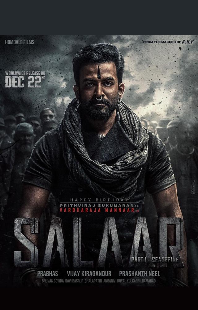 Prithviraj Sukumaran : Salaar First Look