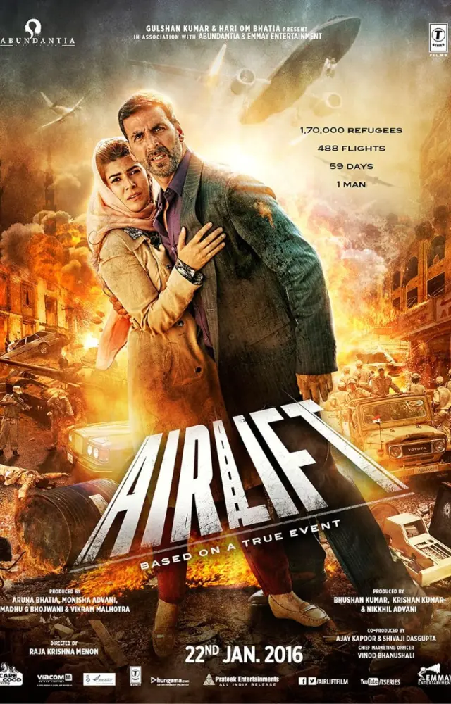 Akshay Kumar delivers success with Airlift, a powerful film about the historic human evacuation from Kuwait, showcasing his nuanced approach to patriotic films.