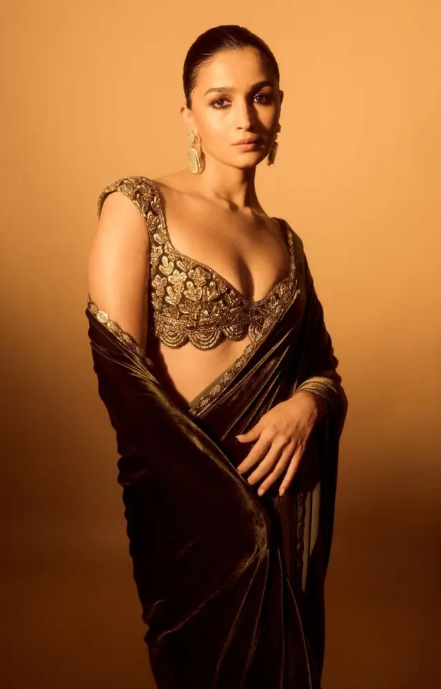 Alia Bhatt recently stunned in this black saree for an awards function