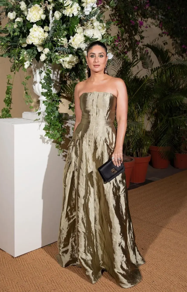 Kareena Kapoor Khan wore a sans strap, gold gown at the Ralph Lauren Event In Jaipur
