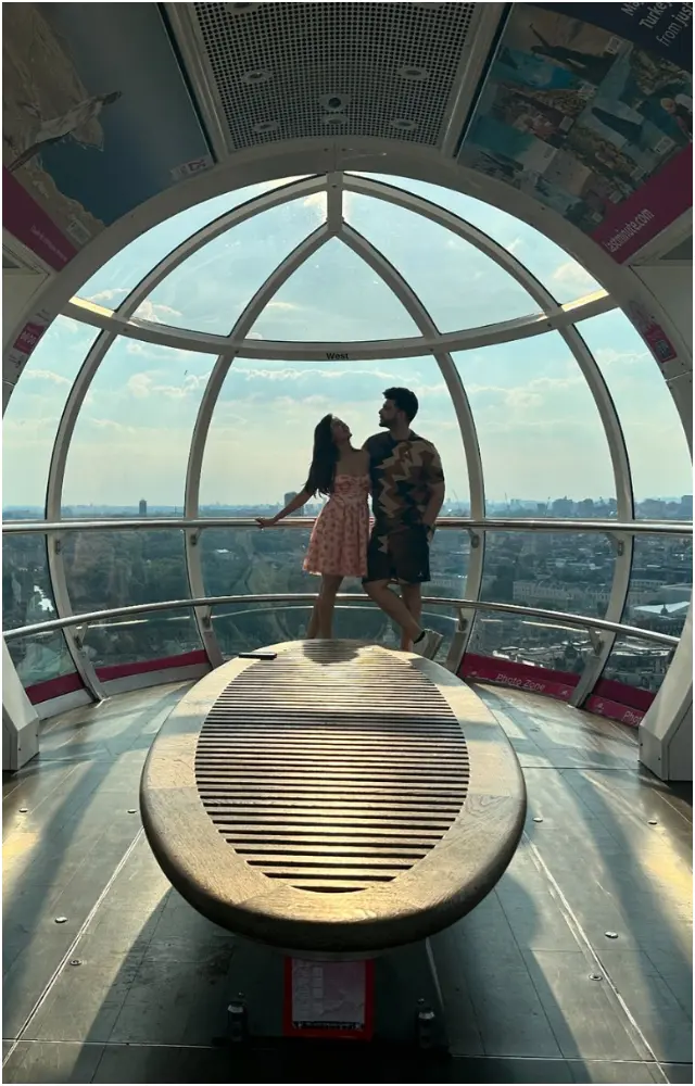 The couple shares some love up pictures of themselves as they took a trip to the UK city