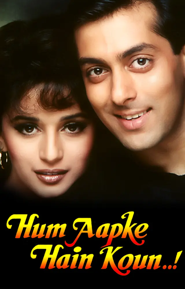 `Hum Aapke Hain Kaun`, directed by Sooraj Barjatya, is a classic filled with family warmth, catchy music, and a sweet love tale between Salman and Madhuri Dixit