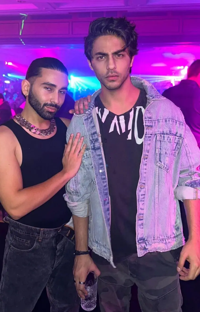 Orry posed with Aryan Khan at a New Year`s party to bring in the fresh calendar year