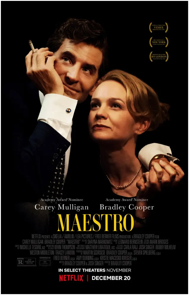 The biographical romantic drama film centers on the relationship between American composer Leonard Bernstein and his wife Felicia Montealegre