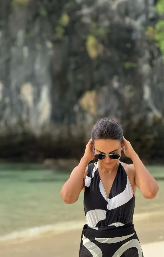 In these pictures, Surbhi Jyoti was seen posing at a beach