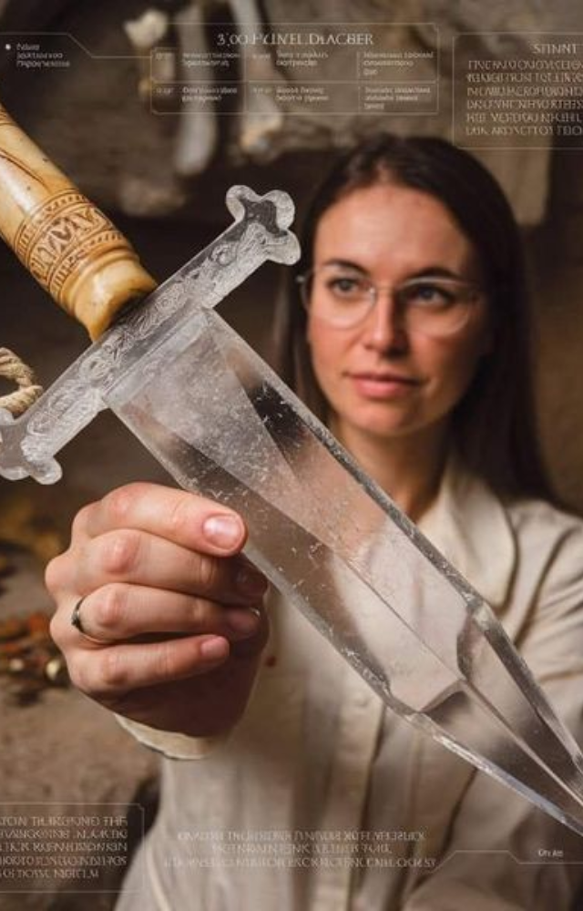 Discovered in a 5,000-year-old tomb, this dagger was made of rare rock crystal, more ceremonial than practical, and still shrouded in mystery.
