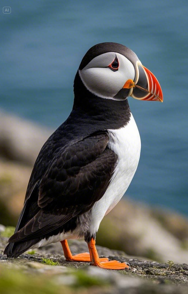 Nicknamed “sea parrots,” puffins flap their wings underwater like penguins, reaching speeds up to 55 mph while diving for fish.
