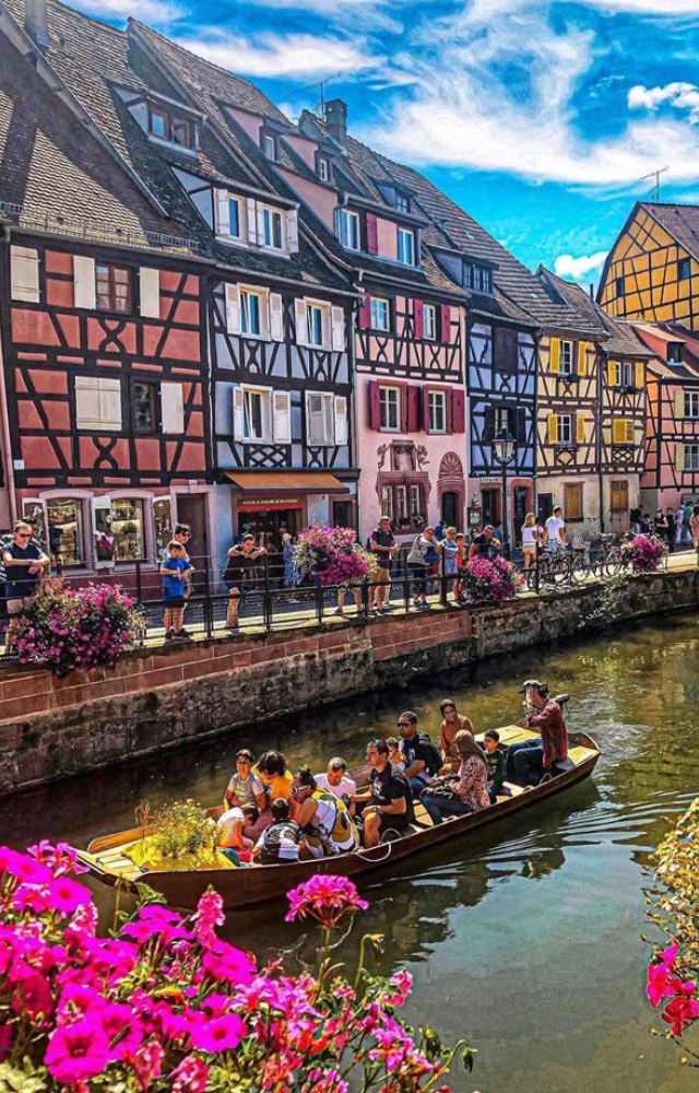 With colorful timbered houses, canals, and cobblestone streets, Colmar feels like a storybook village brought to life from a fantasy realm.
