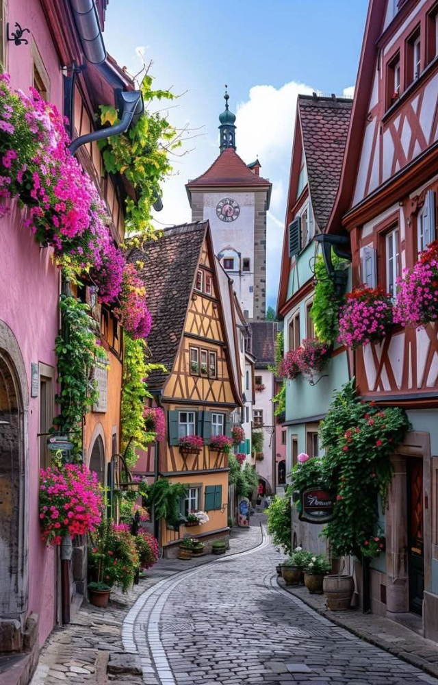 This perfectly preserved medieval town boasts towers, old gates, and winding streets straight out of a high-fantasy video game or novel.

