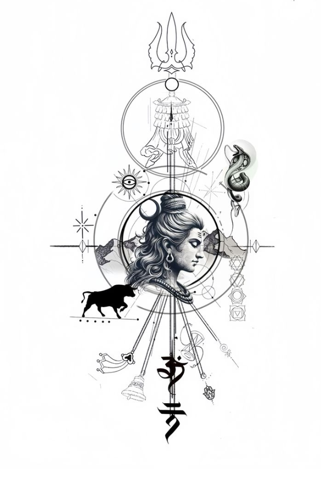 Many Indian tribes tattoo symbols of local deities directly on the face or arms as a lifelong bond with divine guardians.

