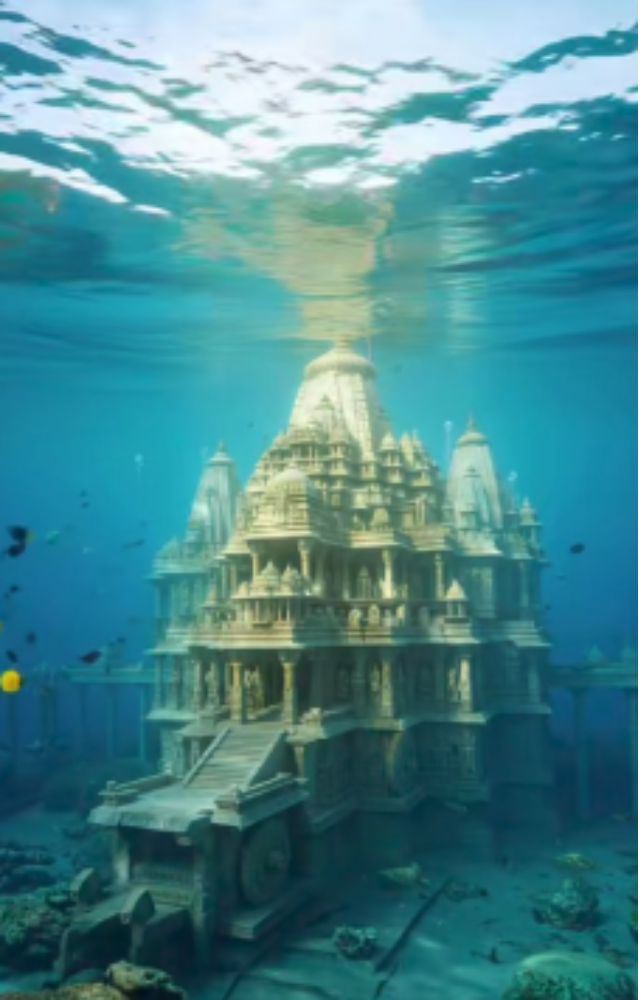 Linked to Lord Krishna, this ancient city was said to be swallowed by the sea. Marine archaeologists have found underwater ruins near Gujarat.
