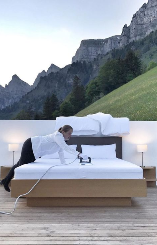 Literally “no stars,” this hotel offers open-air suites with no walls or ceiling—sleep under the Alps with only nature as your roof.

