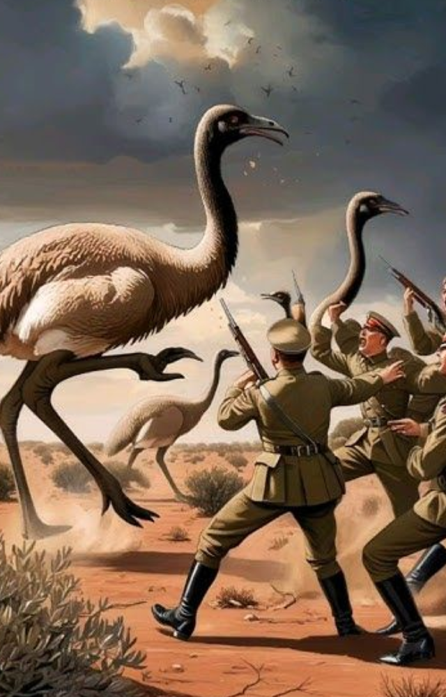 In 1932, Australia declared war on emus. The birds won. Soldiers armed with machine guns failed to control the population of giant flightless birds.


