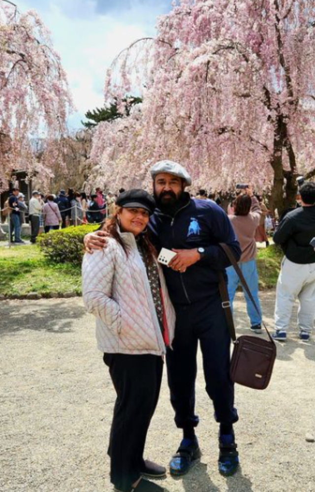 Mohanlal expressed his love for Suchithra with a touching message. Their enduring companionship continues to inspire fans and admirers.
