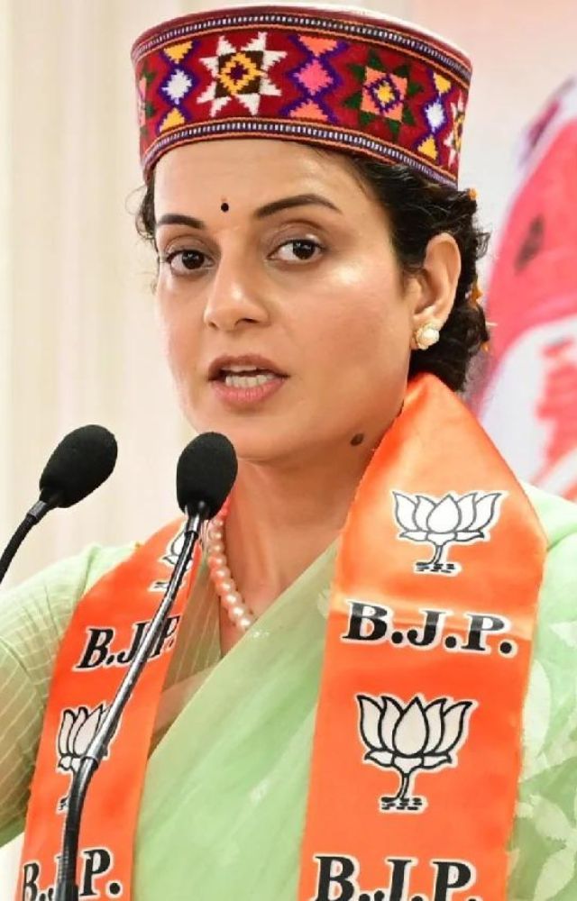 Kangana Ranaut is contesting for BJP in her home town constituency of Mandi, Himachal Pradesh.