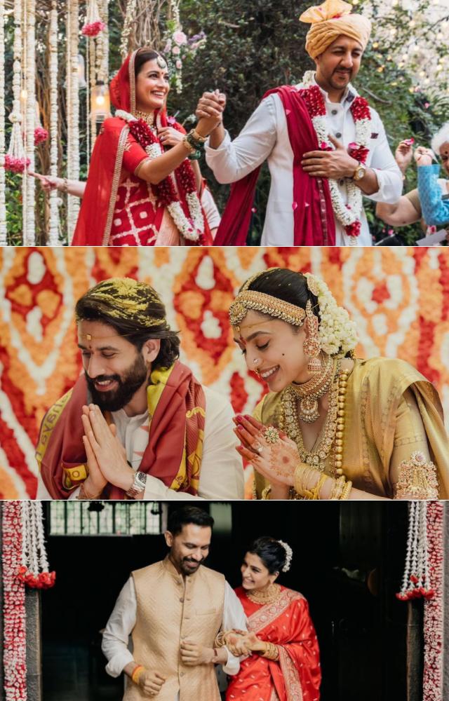 Celebrity First  Second Wedding Pics