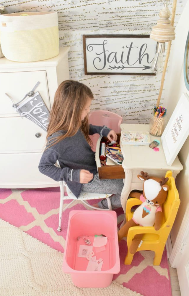 Create a special and calming place for your kids to read and do their homework. Organization helps your child know what`s kept where.