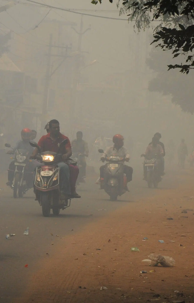 Monitor pollution levels daily. Avoid outdoor activities when levels are high.
