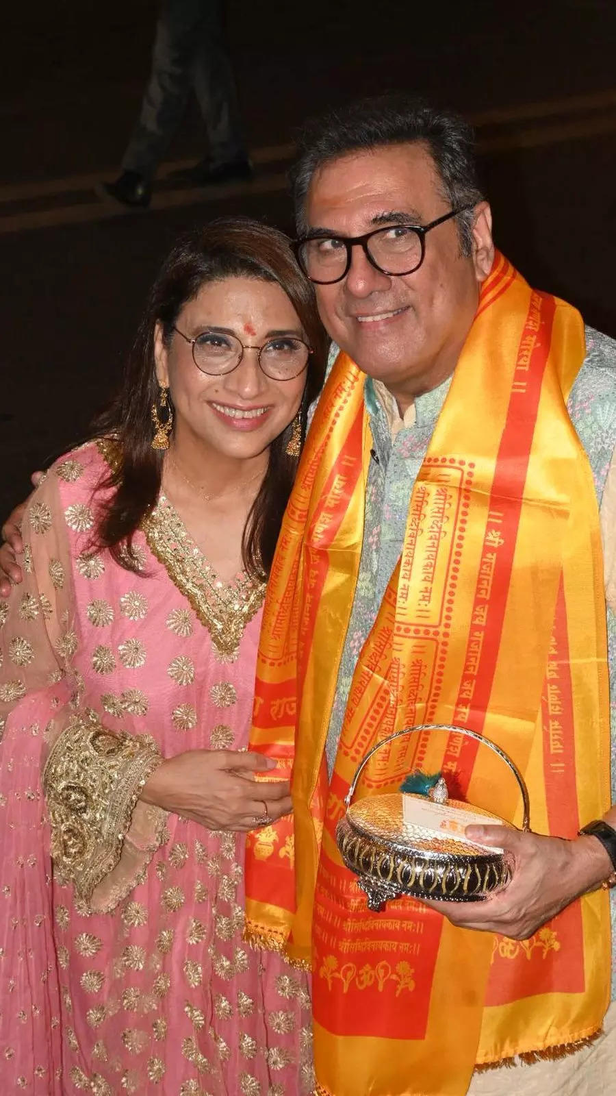 Boman attended the Utsav with his wife, and the couple radiated happiness, flashing their brilliant smiles while posing for the cameras.