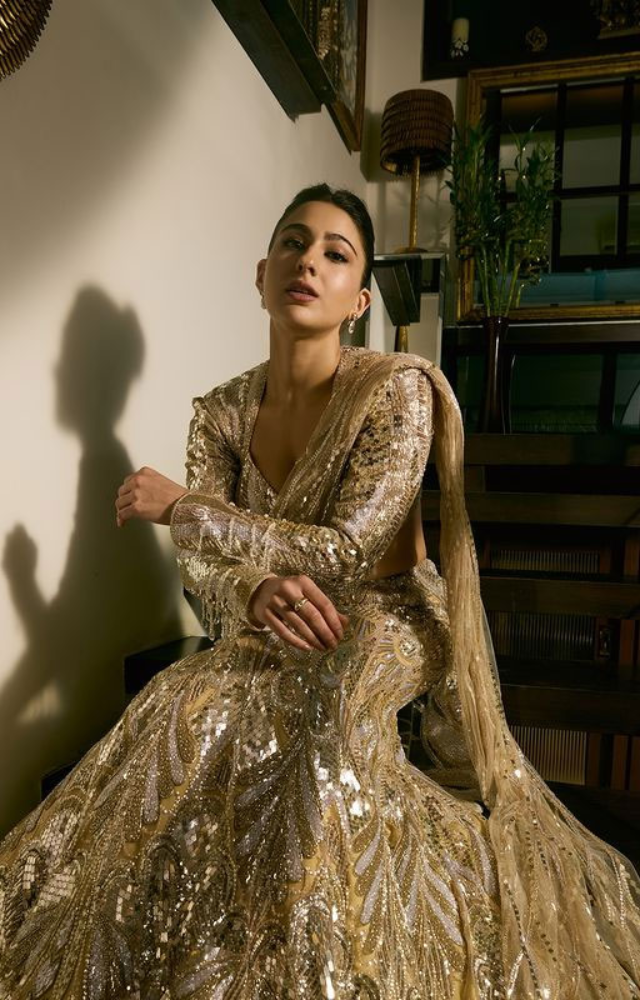 anant ambani gold dress #shlokaambani in vintage gold #chanel dress. #anantambani #radhikamerchant #ambani #ambaniwedding #anantradhikaprewedding