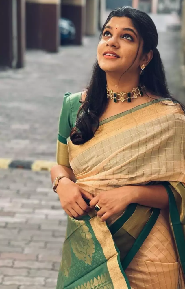 Aparna always charms in saree elegance 