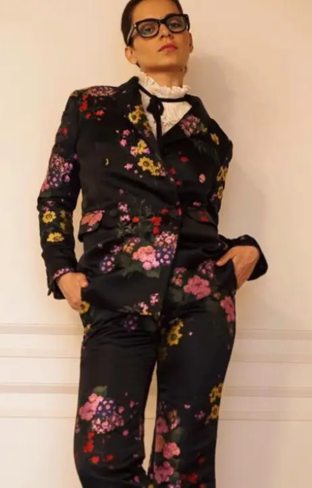 Staying true to her signature bold style, Kangana Ranaut stunned in a unique ERDEM x H&M collaboration.