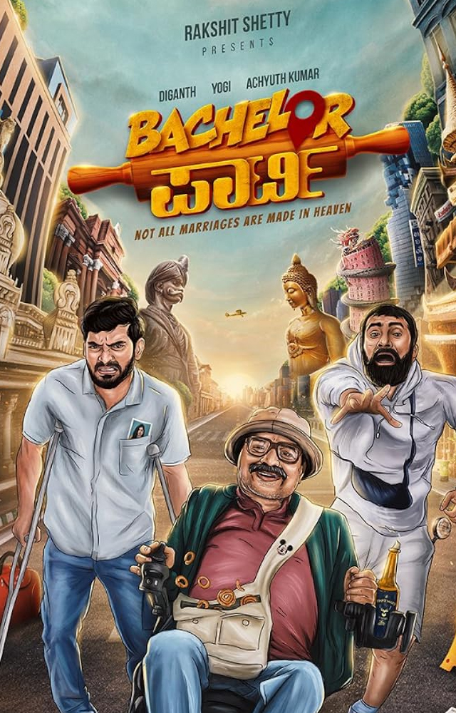 Rakshit Shetty`s Bachelor Party a riotous comedy with Diganth Manchale, Loosemada Yogi, directed by Abhijit Mahesh hit theaters on the 26th Jan
