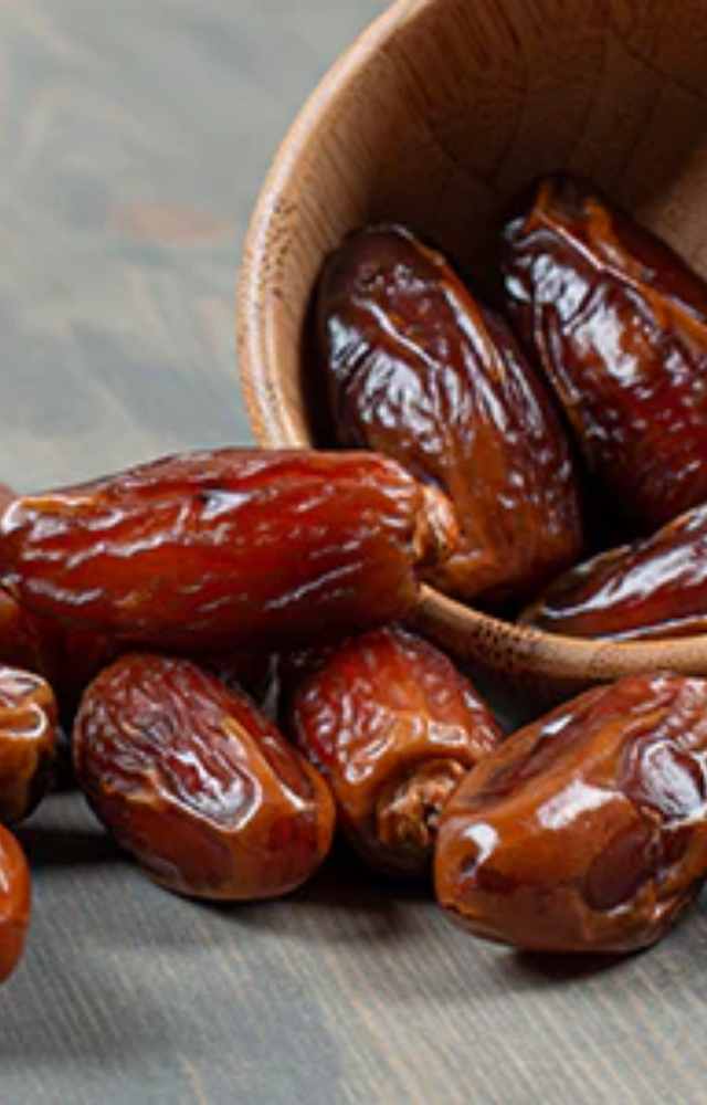 Dates are a natural source of sugar and complex carbohydrates that provides you with a burst of energy throughout the day.