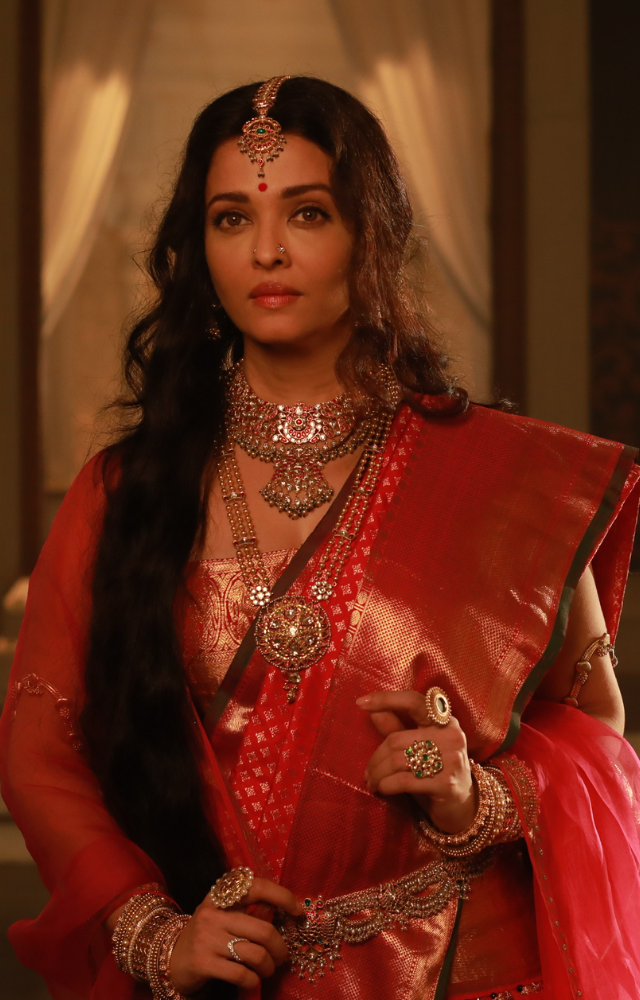 The historical epic Tamil film, directed by Mani Ratnam, featured Aishwarya Rai Bachchan as the antagonist queen, Nandini.