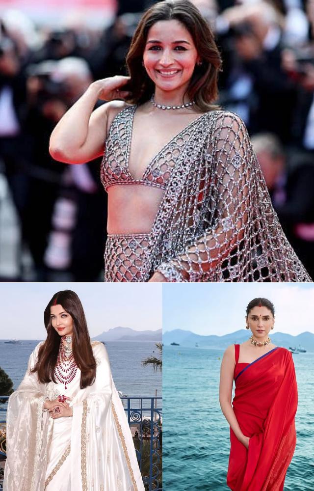 7 Divas Who Slayed In Saree At Cannes