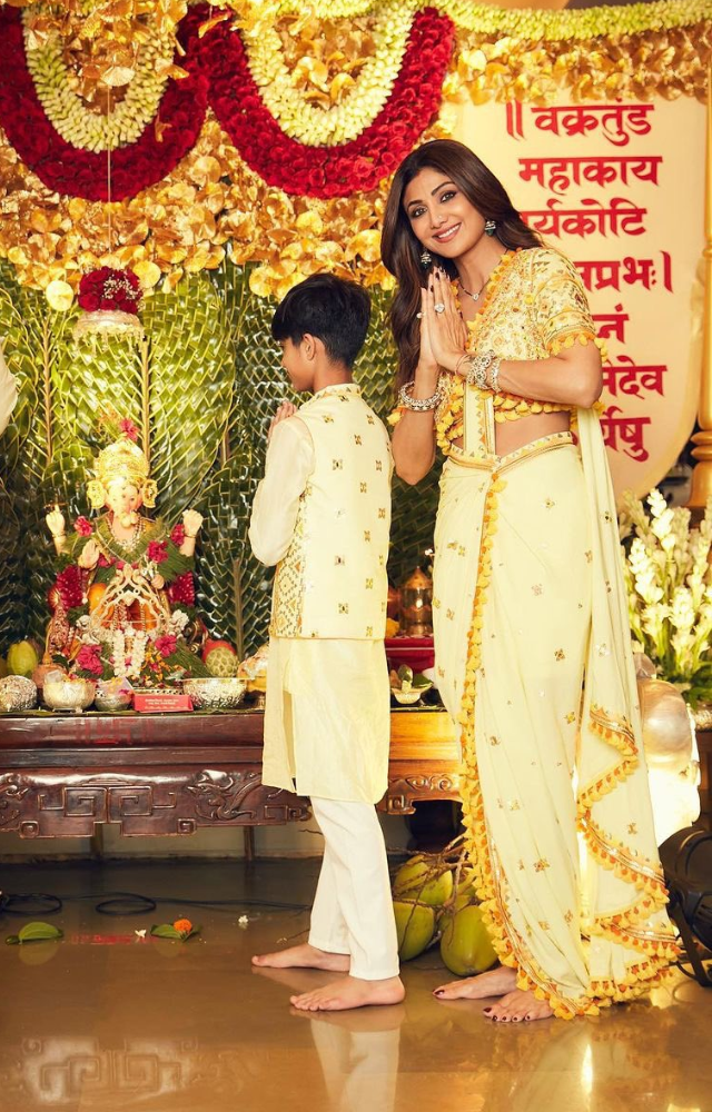 She is one of the most prominent celebrities who celebrate Ganesh Chaturthi at her home every year and often shares glimpses of it online.