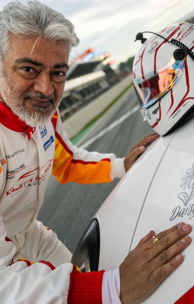 Ajith Kumar, a motorsport enthusiast, competed in Formula BMW Asia 2003, Formula 2 in 2010, and led Ajith Kumar Racing to third in 24H Dubai 2025.

