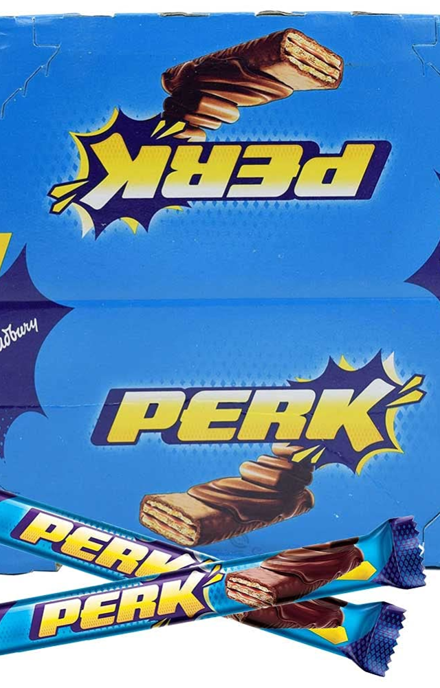 Perk is appreciated for its light and airy crispy rice center covered in smooth chocolate, providing a delightful crunch with every bite.