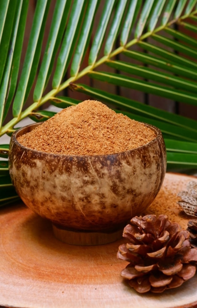 It is made from nectar of the flower buds from palm trees and is less likely to raise sugar levels. Coconut sugar can be used in desserts, tea, and coffee.