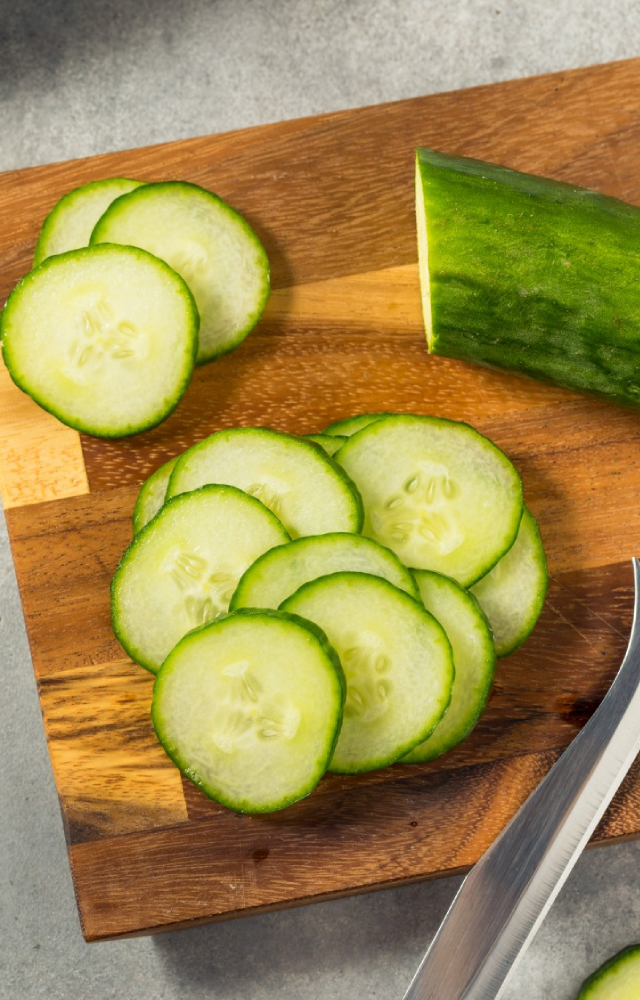 The refreshing, crisp, and juicy cucumbers are high in nourishment and help keep your body hydrated. It`s an excellent healthy snack to munch on.