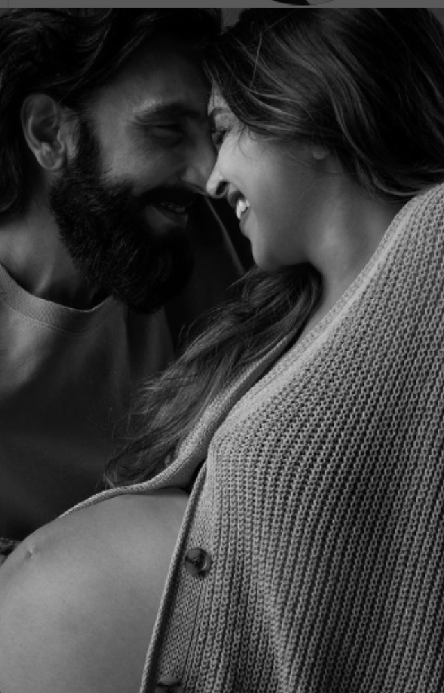 The photoshoot highlights Deepika Padukone`s pregnancy, celebrating the joyous news of her and Ranveer Singh expecting their first child.