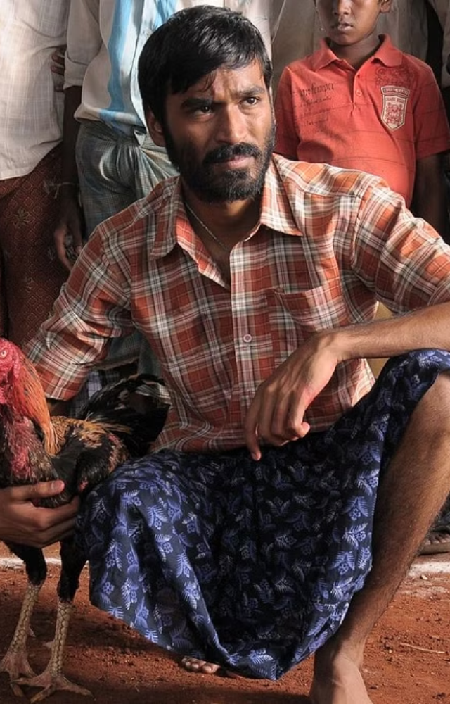 Dhanush underwent a physical transformation to become a cockfighter. His portrayal of a man trapped in a brutal world was both gritty and compelling.